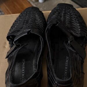 Deer Stags Men's Textured Black Slip-Ons